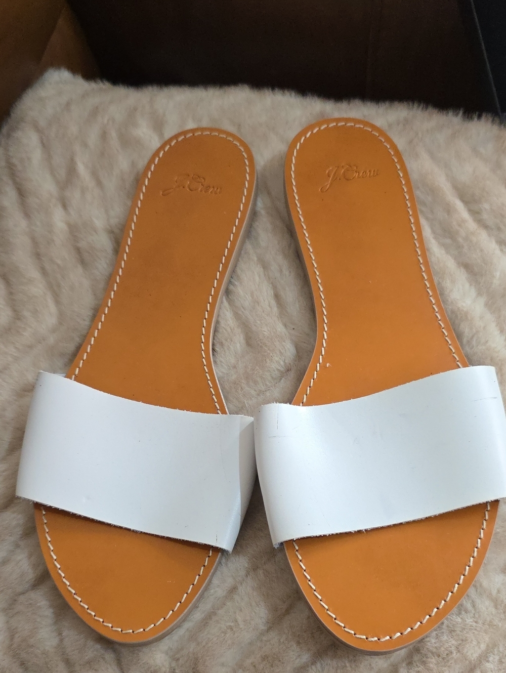 Bundle Of 3 Pairs J. Crew Women's Coral and White Strappy Sandals - Picture 7 of 10